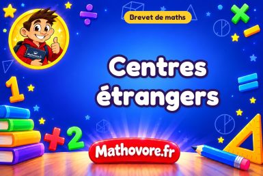 Centres étrangers : brevet de maths 2023 avec sujet et corrigé.
