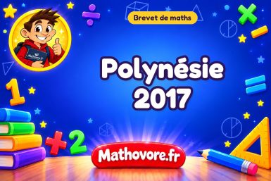 Polynésie 2017 : sujet du brevet de mathématiques