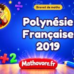Polynésie Française 2019 : sujet du brevet de maths avce corrigé