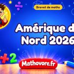Amérique du Nord 2026 : brevet de maths avec sujet et corrigé en PDF
