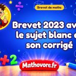 Brevet de maths 2023 avec le sujet blanc et son corrigé
