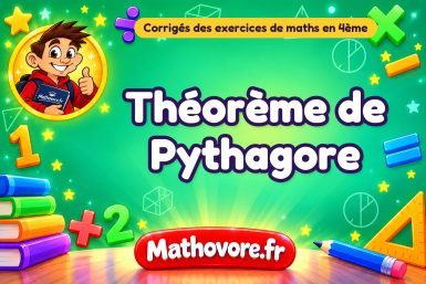 Théorème de Pythagore : corrigé des exercices de maths en 4ème en PDF