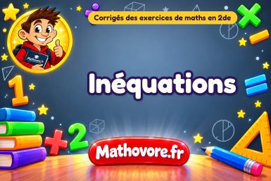 Inéquations : corrigé des exercices de maths en 2de en PDF