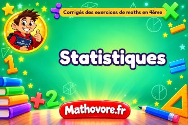 Statistiques : corrigé des exercices de maths en 4ème en PDF