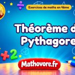 Théorème de Pythagore : exercices de maths en 4ème corrigés en PDF