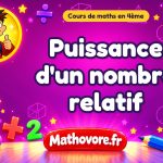 Puissance d'un nombre relatif : cours de maths en 4ème en PDF