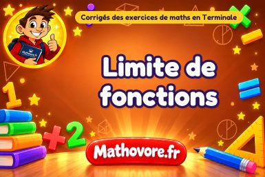 Limite de fonctions : corrigé des exercices de maths en terminale en PDF