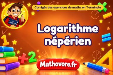 Logarithme népérien : corrigé des exercices de maths en  terminale en PDF