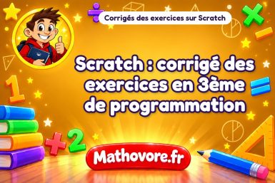 Scratch : corrigé des exercices en 3ème de programmation