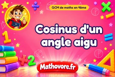 Cosinus d’un angle aigu