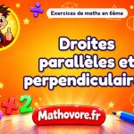 Droites parallèles et perpendiculaires : exercices de maths en 6ème corrigés en PDF