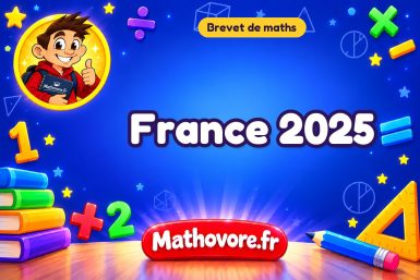 France 2025 : brevet de maths avec sujet et corrigé en PDF.