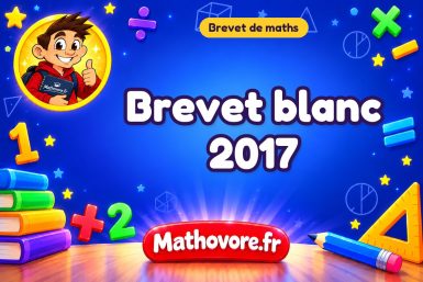 Brevet blanc 2017 : sujet de maths à effectuer en ligne.