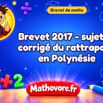 Brevet de maths 2017 - sujet et corrigé du rattrapage en Polynésie