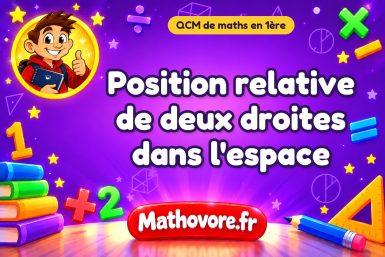 Position relative de deux droites dans l’espace
