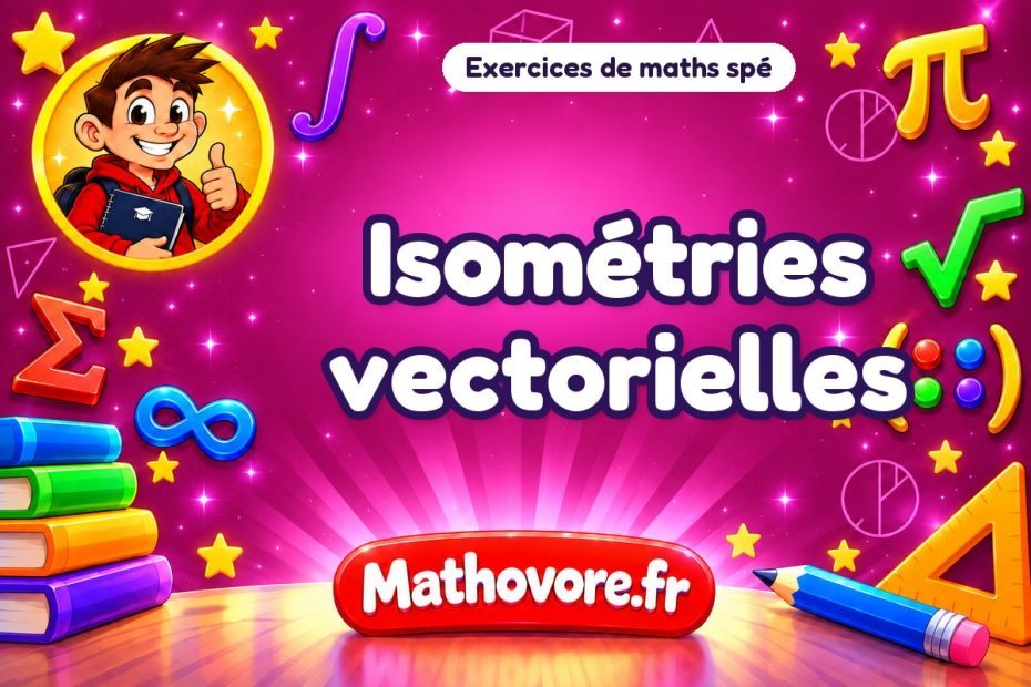 Isométries vectorielles : exercices de maths spé corrigés en PDF
