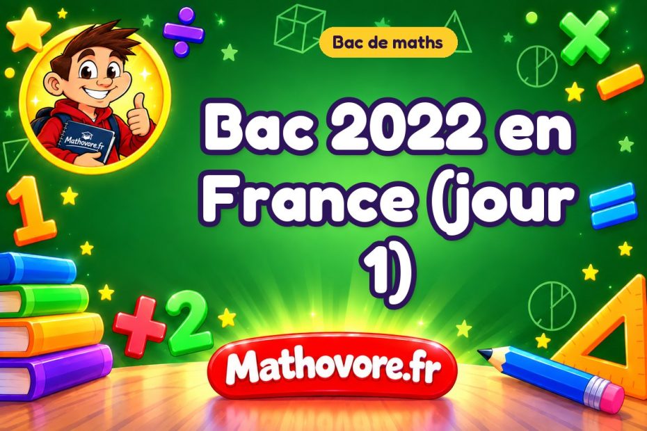 Bac de maths 2022 en France (jour 1) : sujet et corrigé