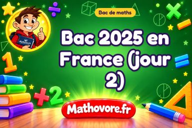 Bac de maths 2025 en France (jour 2) : sujet et corrigé