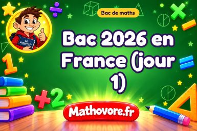 Bac de maths 2026 en France (jour 1) : sujet et corrigé