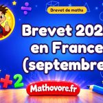 Brevet de maths 2020 en France (septembre) : sujet et corrigé