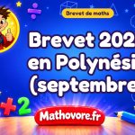 Brevet de maths 2020 en Polynésie (septembre) : sujet et corrigé