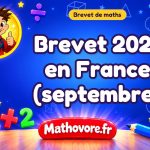Brevet de maths 2021 en France (septembre) : sujet et corrigé