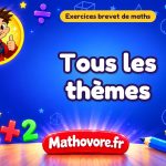 Exercices brevet de maths par thème : toutes les annales classées