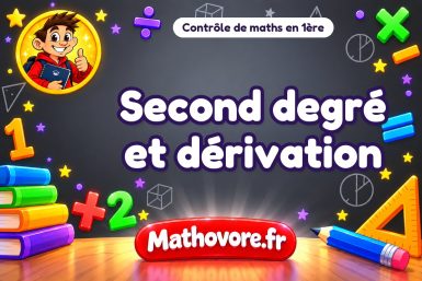 Contrôle de maths 1ère : second degré et dérivation