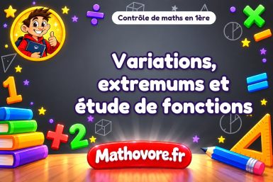 Variations, extremums et étude de fonctions