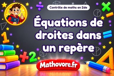 Équations de droites dans un repère