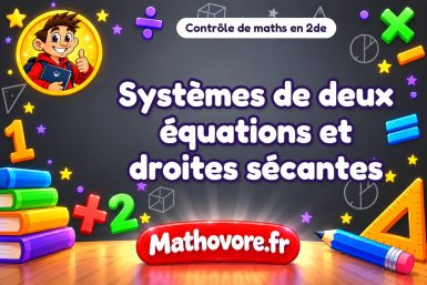 Systèmes de deux équations et droites sécantes