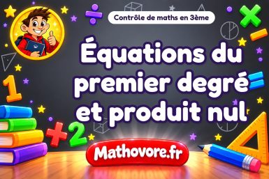 Équations du premier degré et produit nul