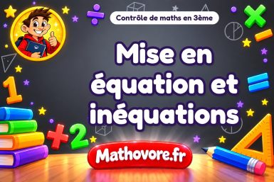 Mise en équation et inéquations