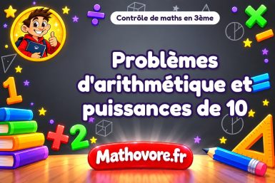 Problèmes d’arithmétique et puissances de 10