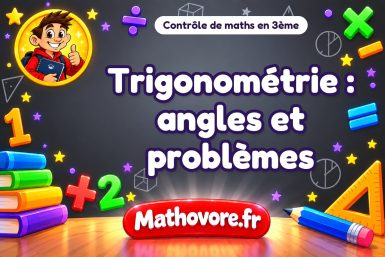 Trigonométrie : angles et problèmes