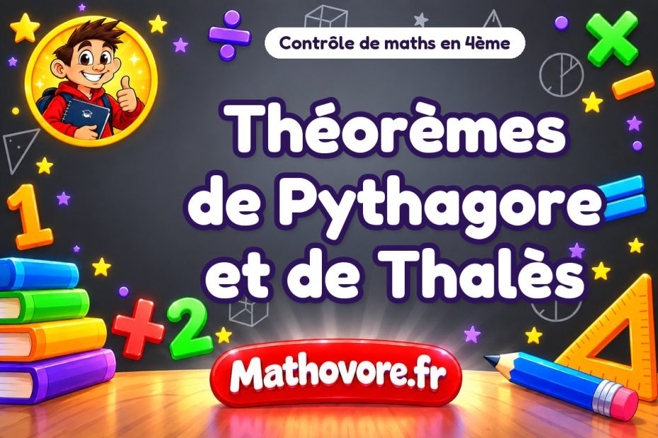 Contrôle de maths 4ème : théorèmes de Pythagore et de Thalès