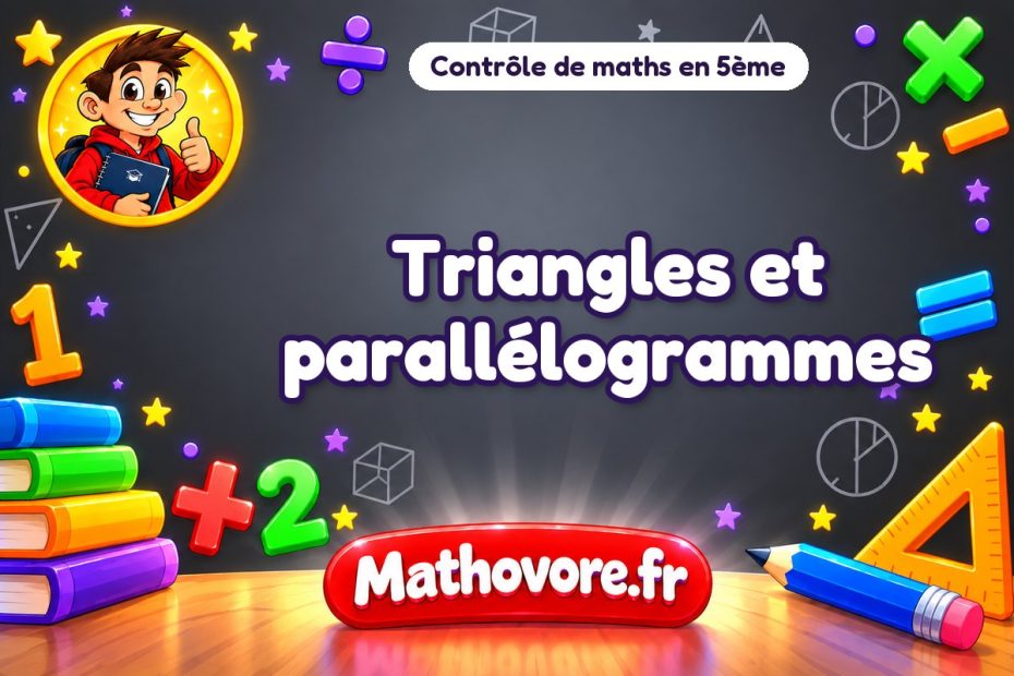 Contrôle de maths 5ème : triangles et parallélogrammes