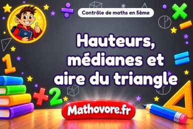 Hauteurs, médianes et aire du triangle