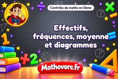 Effectifs, fréquences, moyenne et diagrammes