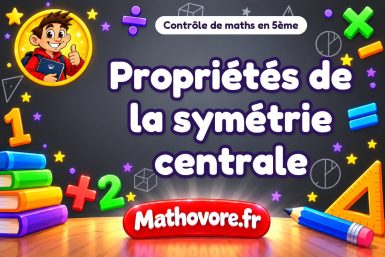 Propriétés de la symétrie centrale