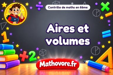 Contrôle de maths 6ème : aires et volumes