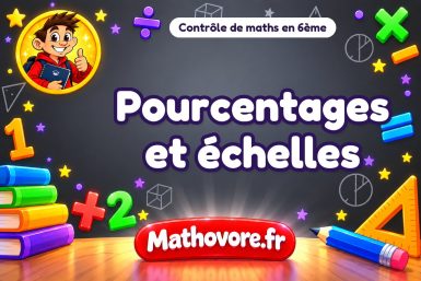 Contrôle de maths 6ème : pourcentages et échelles