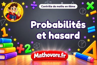 Contrôle de maths 6ème : probabilités et hasard