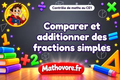 Comparer et additionner des fractions simples