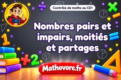 Nombres pairs et impairs, moitiés et partages