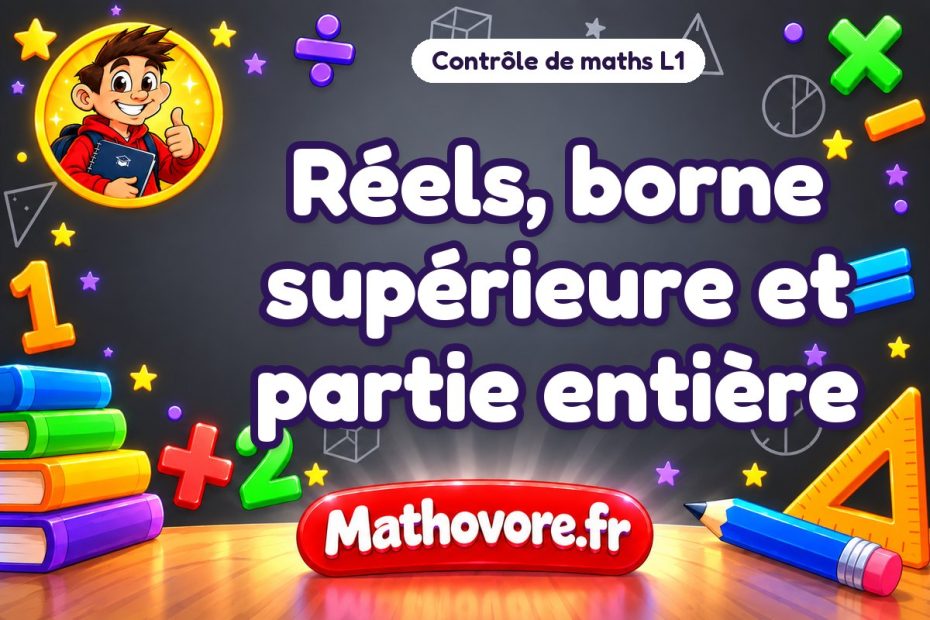 Contrôle de maths L1 : réels, borne supérieure et partie entière