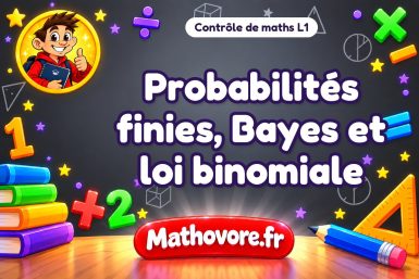 Probabilités finies, Bayes et loi binomiale