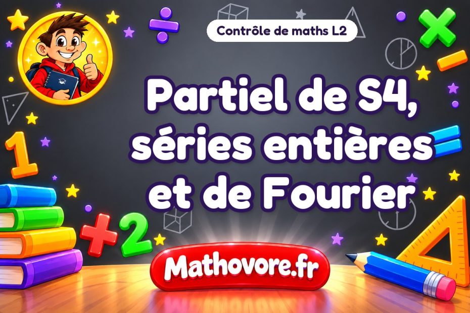 Contrôle de maths L2 : partiel de S4, séries entières et de Fourier