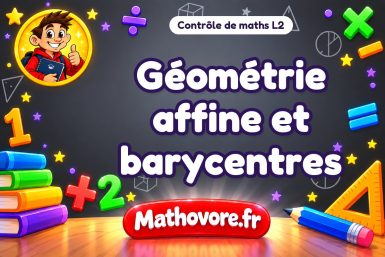 Géométrie affine et barycentres