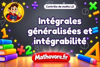 Contrôle de maths L2 : intégrales généralisées et intégrabilité